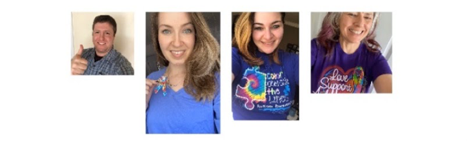 Constellation Wears Autism Awareness Blue Shirts To Celebrate. 